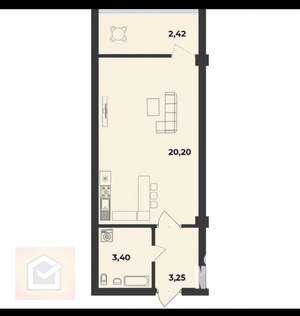 Студия квартира, вторичка, 30м2, 8/10 этаж