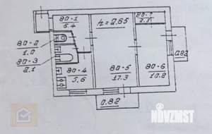 2-к квартира, вторичка, 47м2, 2/5 этаж
