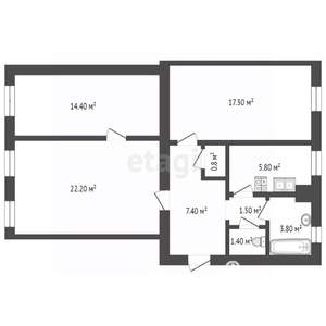 3-к квартира, вторичка, 75м2, 3/4 этаж