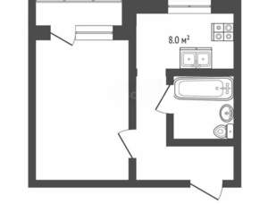 1-к квартира, вторичка, 38м2, 9/10 этаж