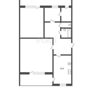 2-к квартира, вторичка, 49м2, 8/9 этаж