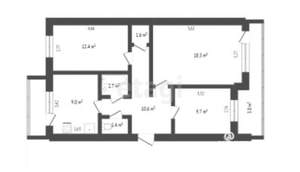 3-к квартира, вторичка, 70м2, 5/5 этаж