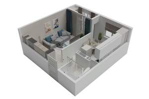 1-к квартира, вторичка, 35м2, 6/12 этаж