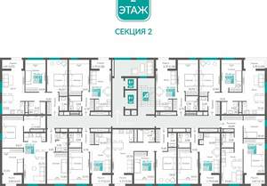 1-к квартира, вторичка, 42м2, 2/12 этаж