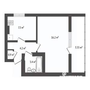 1-к квартира, вторичка, 35м2, 9/9 этаж