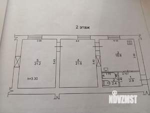 2-к квартира, вторичка, 63м2, 2/2 этаж