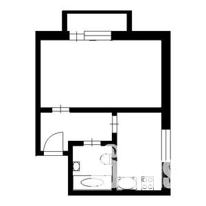 1-к квартира, вторичка, 35м2, 1/5 этаж
