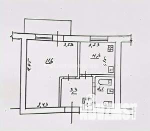 1-к квартира, вторичка, 23м2, 2/5 этаж