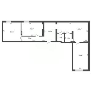 3-к квартира, вторичка, 96м2, 1/4 этаж