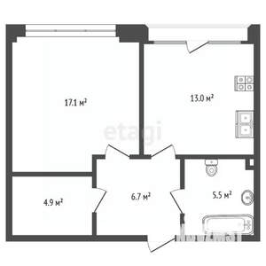1-к квартира, вторичка, 36м2, 3/5 этаж