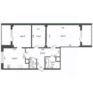 3-к квартира, вторичка, 80м2, 3/10 этаж