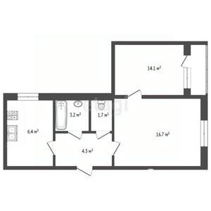 2-к квартира, вторичка, 49м2, 3/4 этаж