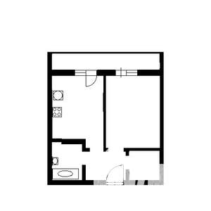 1-к квартира, вторичка, 39м2, 4/5 этаж