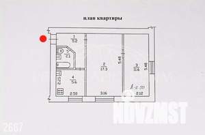 2-к квартира, вторичка, 42м2, 1/5 этаж