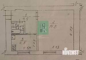 1-к квартира, вторичка, 32м2, 1/2 этаж