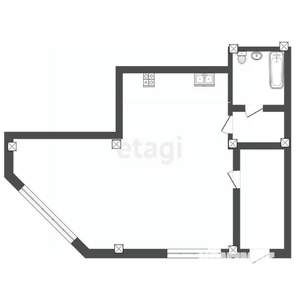 2-к квартира, вторичка, 53м2, 1/5 этаж