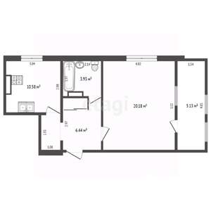 1-к квартира, вторичка, 41м2, 9/10 этаж