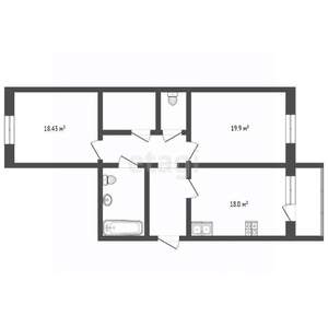2-к квартира, вторичка, 91м2, 6/7 этаж