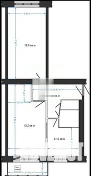 2-к квартира, вторичка, 55м2, 2/5 этаж