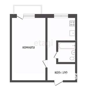 Студия квартира, вторичка, 37м2, 4/4 этаж