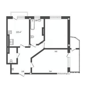 2-к квартира, вторичка, 70м2, 7/11 этаж