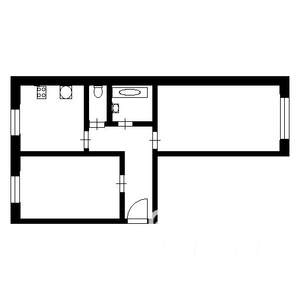 2-к квартира, вторичка, 48м2, 3/3 этаж
