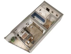 Студия квартира, вторичка, 75м2, 6/7 этаж