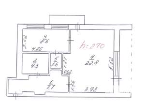 1-к квартира, вторичка, 49м2, 1/5 этаж