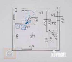 Студия квартира, вторичка, 18м2, 1/2 этаж