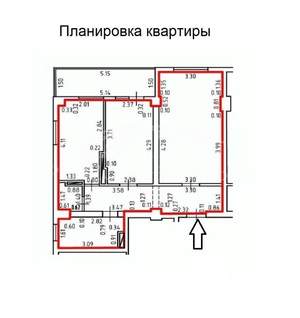 2-к квартира, вторичка, 66м2, 10/10 этаж