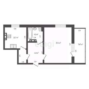 1-к квартира, вторичка, 41м2, 10/10 этаж