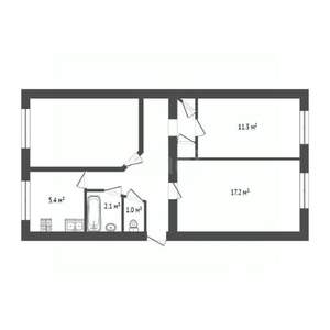 3-к квартира, вторичка, 61м2, 1/5 этаж