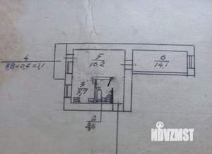 2-к квартира, вторичка, 44м2, 2/2 этаж