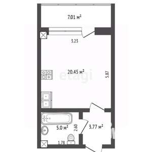 Студия квартира, вторичка, 35м2, 6/11 этаж