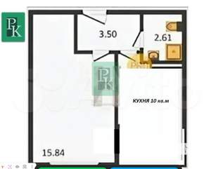 1-к квартира, вторичка, 41м2, 2/10 этаж