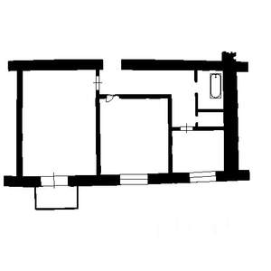 2-к квартира, вторичка, 60м2, 3/3 этаж