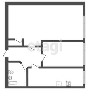2-к квартира, вторичка, 60м2, 1/5 этаж