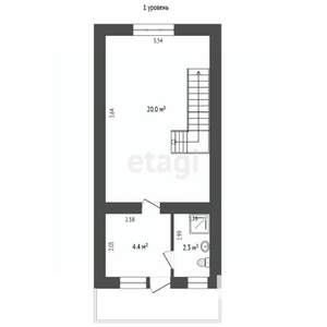 2-к квартира, вторичка, 46м2, 3/3 этаж