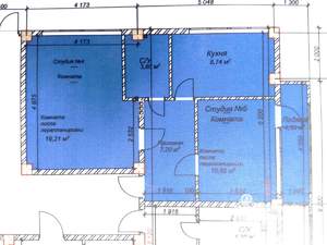 2-к квартира, вторичка, 58м2, 1/3 этаж