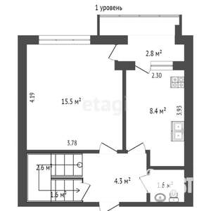 3-к квартира, вторичка, 77м2, 2/8 этаж