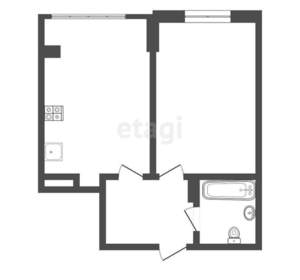 1-к квартира, вторичка, 39м2, 5/5 этаж