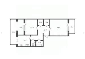 2-к квартира, вторичка, 55м2, 5/5 этаж