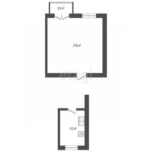 1-к квартира, вторичка, 33м2, 3/3 этаж