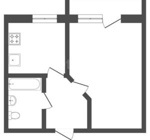1-к квартира, вторичка, 23м2, 1/5 этаж