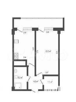 1-к квартира, вторичка, 35м2, 10/10 этаж
