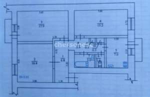3-к квартира, вторичка, 73м2, 3/3 этаж