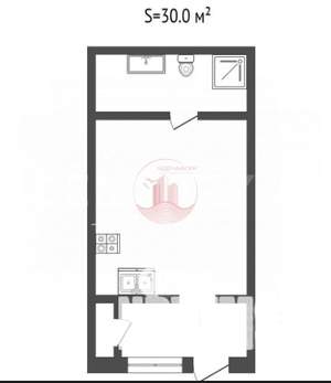 Студия квартира, вторичка, 30м2, 1/1 этаж