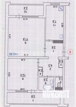 2-к квартира, вторичка, 56м2, 2/9 этаж