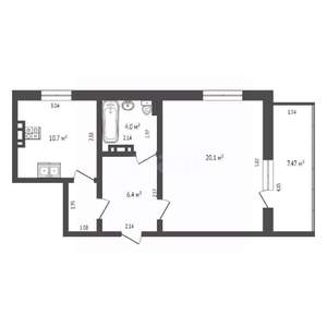 1-к квартира, вторичка, 41м2, 10/10 этаж