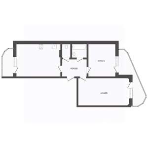 2-к квартира, вторичка, 42м2, 1/2 этаж